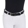 Opasok kožený Clincher Equestro, black/silver
