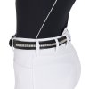 Opasok kožený Clincher Equestro, black/silver