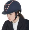 Prilba jazdecká Eclipse Stone Mat Wide Visor Equestro, navy/rose gold