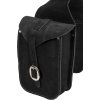 Brašny na westernové sedlo Suede Lakota, predné, čierne