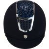 Prilba jazdecká Eclipse Stone Velvet Equestro, navy/silver (Obvod hlavy 	59-61 cm)