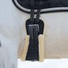 Podbrušník drezúrny Art-Fur-Curved BUSSE, s barančekom, black/natural