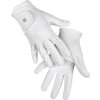 Rukavice jazdecké Grip Style HKM, biele