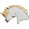 Brošňa Horse head Umbria Equitazione, silver/gold