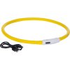 Obojok pre psov LED HKM, svietiaci, yellow
