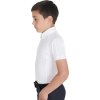 Tričko na preteky Slim Fit Equestro, chlapčenské, biele