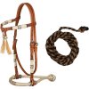 Set uzdečky a oťaží Bosal Pool's, COB/FULL, cognac