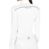 Tričko súťažné Mesh Insert Equestro, s dlhým rukávom, dámske, biele