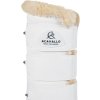 Gamaše zadné Synthetic Fur Acavallo, drezúrne, s barančekom, pár, biele