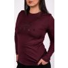 Tričko s dlhým rukávom Fia Fager, burgundy