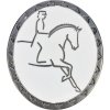 Brošňa Dressage Rider Umbria Equitazione, čierna