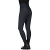 Legíny jazdecké Jil High Waist HKM, s gripom na kolenách, čierne