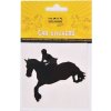 Nálepka na auto HKM, parkúrový kôň 3, čierna