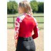 Tričko funkčné Essentials Flower HKM, red/pink (Veľkosť L)