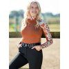 Tričko funkčné Essentials Flower HKM, brown/cooper (Veľkosť L)
