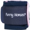 Bandáže fleecové Hearts Funny Horses HKM, 4 ks, 1/1,5 m, deep blue