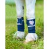 Bandáže fleecové Hearts Funny Horses HKM, 4 ks, 1/1,5 m, deep blue