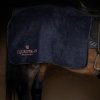Deka bedrová Equestrian Stockholm, fleecová, dark ocean blue