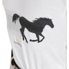 Tričko bavlnené Race Horse EQUESTRO, chlapčenské, biele
