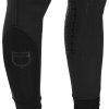 Rajtky jazdecké Fleece Equestro, s gripom, vyšším pásom, zimné, čierne