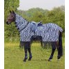Deka jazdecká Zebra Waldhausen, proti hmyzu, s krkom, black/white