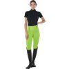 Legíny jazdecké Summer Equestro, s gripom, dámske, lime green (Veľkosť 36)