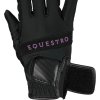 Rukavice Multicolor Logo Equestro, pre dospelých, black/purple
