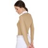 Tričko na preteky Jersey Rhinestone Equestro, dámske, beige