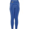 Legíny jazdecké Equestro, s gripom, dievčenské, sodalite blue