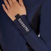 Tričko multifunkčné Training Polo EQUESTRO, dievčenské, navy blazer (Veľkosť 10 rokov)