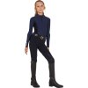 Tričko multifunkčné Training Polo Equestro, dievčenské, navy blazer