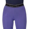 Legíny jazdecké Eden QHP, s gripom, dámske, purple sunset
