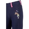 Legíny jazdecké Pony Dream II HKM, s gripom, detské, deep blue
