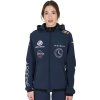 Bunda softshellová New Style Multilogo Equestro, dámska, navy blazer