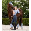 Legíny jazdecké Pia ELT, s gripom, vyšším pásom, denim blue
