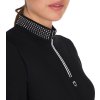 Tričko tréningové Collar Strass Equestro, s krátkym rukávom, dámske, čierne