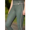 Legíny jazdecké Juna HKM, s gripom, dámske, grey/green