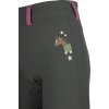 Legíny jazdecké Pony Dream II HKM, s gripom, detské, grey/green