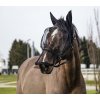 Ohlávka s maskou Equithème, s ochranou uší a nozdier, čierna