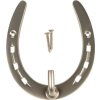 Vešiak na uzdečky Horseshoe HKM, mosadzný, silver