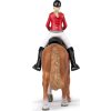 Figúrka PAPO, kôň v kroku s jazdkyňou