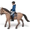 Figúrka PAPO, kôň v kroku s jazdcom
