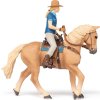 Figúrka PAPO, kôň s kovbojskou jazdkyňou