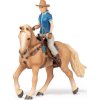 Figúrka PAPO, kôň s kovbojskou jazdkyňou
