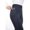 Legíny jazdecké Isabella HKM, s gripom, dámske, deep blue