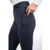 Legíny jazdecké Isabella HKM, s gripom, dámske, deep blue