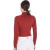 Tričko multifunkčné Base Layer Equestro, dámske, burgundy/white (Veľkosť 	L)