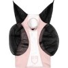 Maska proti hmyzu Lycra Equestro, s ochranou uší, parfait pink/brilliant white