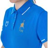 Tričko Polo X Fise Equestro, s krátkym rukávom, s gombíkmi, azzurro savoia