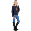 Legíny jazdecké Mia HKM, s gripom, detské, blue